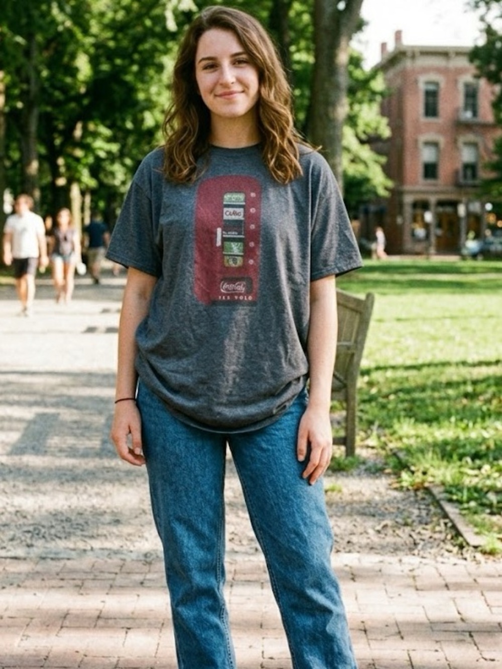 Vintage Vending Machine Graphic Tee - Hanes - Size Large